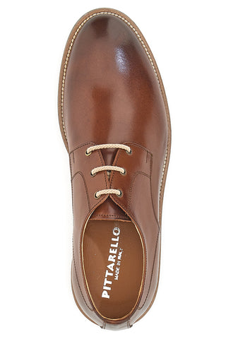 Braune Schnürschuhe aus echtem Leder Pittarello 8025