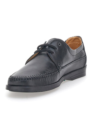 Scarpe Stringate Vera Pelle Nera Sevenoaks 199