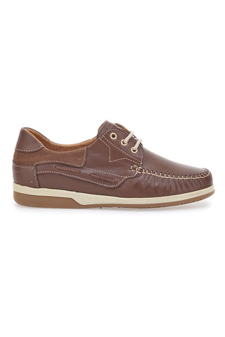 Braune Schnürschuhe aus echtem Leder Longford 3410