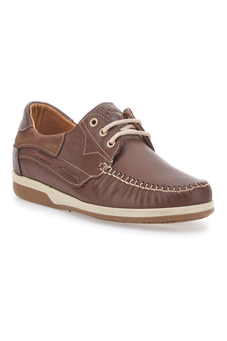 Braune Schnürschuhe aus echtem Leder Longford 3410