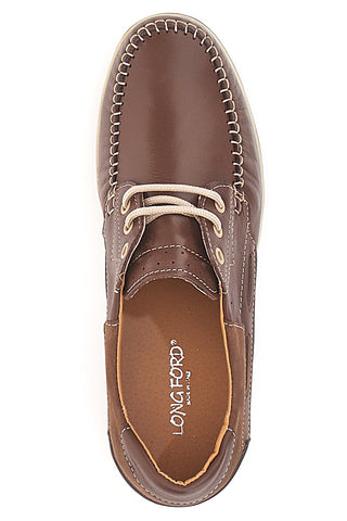 Braune Schnürschuhe aus echtem Leder Longford 3410