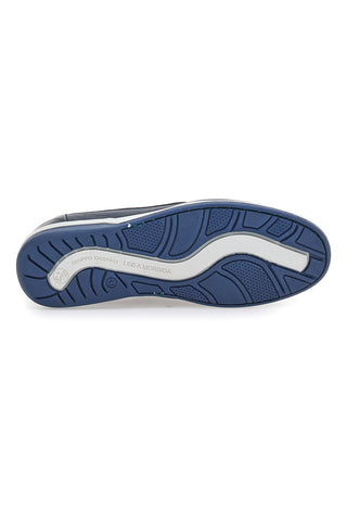 Blaue Schnürschuhe aus echtem Leder, hergestellt in Italien, Longford 3410