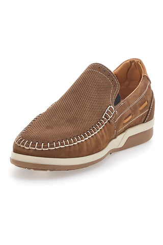 Braune Bootsloafer aus echtem Leder Longford 3425
