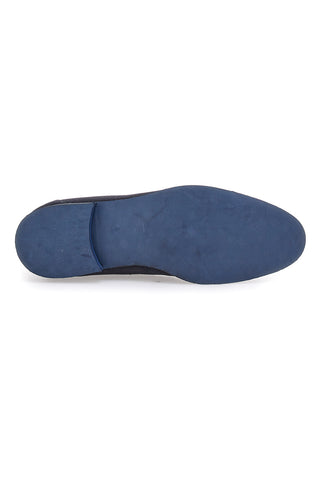 Sevenoaks 195 Herren-Mokassin aus echtem Leder in Blau, hergestellt in Italien