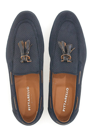 Sevenoaks 195 Herren-Mokassin aus echtem Leder in Blau, hergestellt in Italien