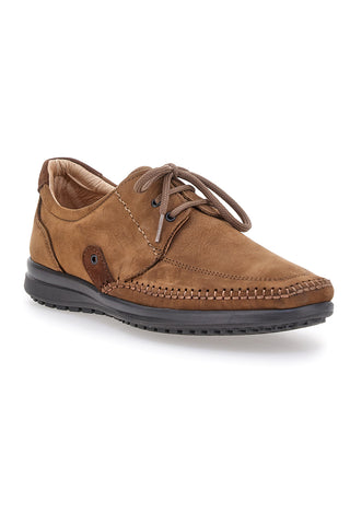 Scarpe Stringate Taupe in Vera Pelle Longford 2023