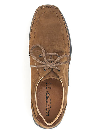 Scarpe Stringate Taupe in Vera Pelle Longford 2023