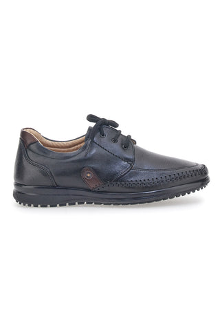 Longford 2023 Herren-Schnürschuhe aus schwarzem Echtleder