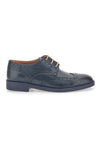 Blaue Schnürschuhe aus echtem Leder, hergestellt in Italien, Pittarello 0723