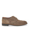 Taupefarbene Schnürschuhe aus echtem Leder, hergestellt in Italien, Pittarello 0723