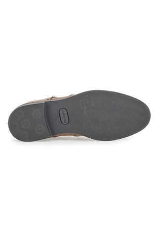 Taupefarbene Schnürschuhe aus echtem Leder, hergestellt in Italien, Pittarello 0723