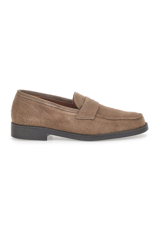Mocassini Taupe In Vera Pelle Made In Italy Pittarello 0730