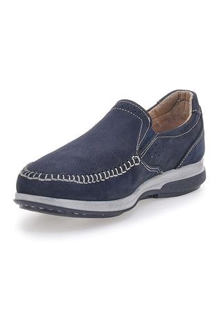 Blaue Loafer aus echtem Leder, hergestellt in Italien, Max Dillan 320
