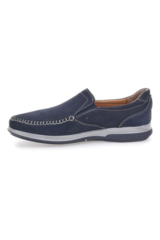 Blaue Loafer aus echtem Leder, hergestellt in Italien, Max Dillan 320