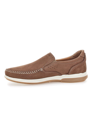 Taupefarbene Slipper aus echtem Leder Max Dillan 320