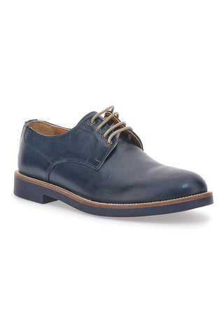 Scarpe Stringate Blu Vera Pelle Max Dillan 600