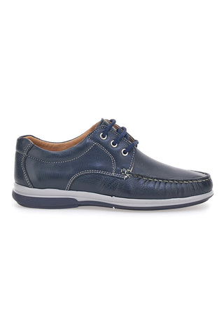 Blaue Lederschuhe Made in Italy Max Dillan 01