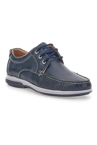 Scarpe Stringate Blu in Pelle Made in Italy Max Dillan 01