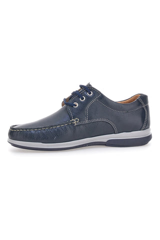 Scarpe Stringate Blu in Pelle Made in Italy Max Dillan 01