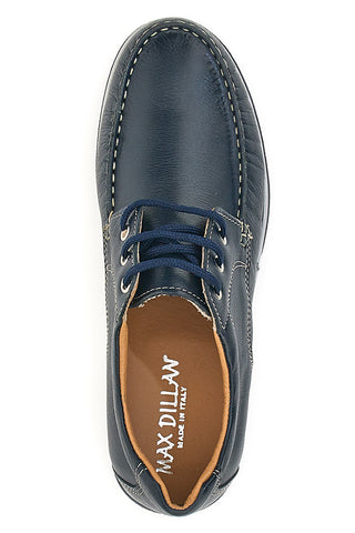 Scarpe Stringate Blu in Pelle Made in Italy Max Dillan 01