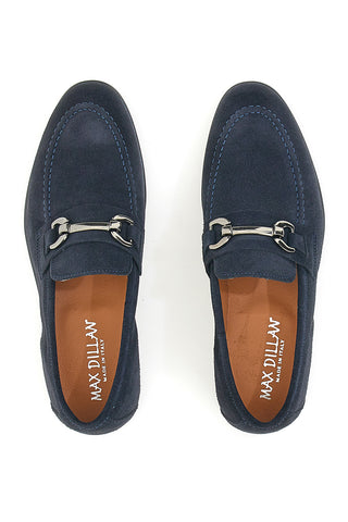 Max Dillan 11 blaue Echtleder-Loafer