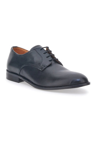 Schwarze Schnürschuhe aus echtem Leder, hergestellt in Italien, Pittarello 402
