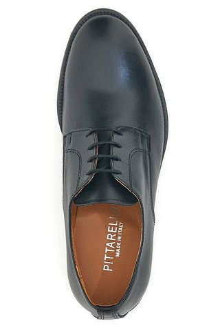 Schwarze Schnürschuhe aus echtem Leder, hergestellt in Italien, Pittarello 402