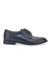 Schwarze Schnürschuhe aus echtem Leder, hergestellt in Italien, Pittarello 403