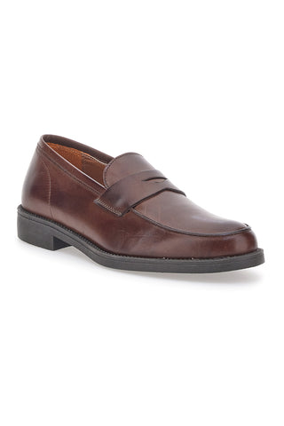 Mocassino Marrone Vera Pelle Longford 711