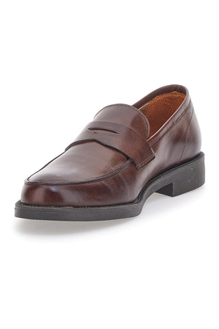 Mocassino Marrone Vera Pelle Longford 711