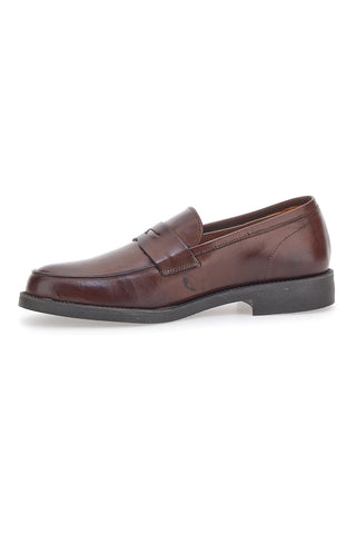 Mocassino Marrone Vera Pelle Longford 711
