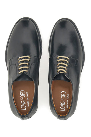 Longford 712 schwarze Schnürschuhe aus echtem Leder