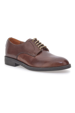 Braune Schnürschuhe aus echtem Leder Longford 712
