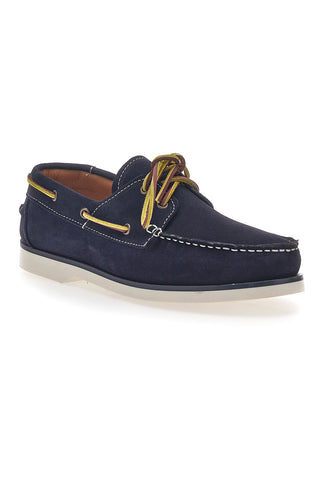 Longford 10 Blauer Bootsmokassin aus echtem Leder