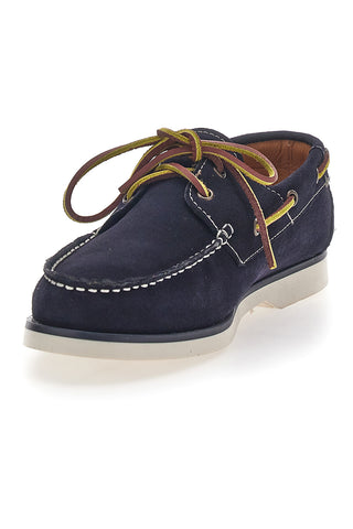 Longford 10 Blauer Bootsmokassin aus echtem Leder