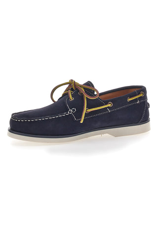 Longford 10 Blauer Bootsmokassin aus echtem Leder