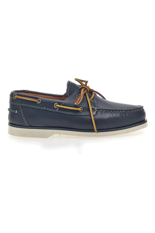 Longford 10 Blauer Mokassin aus echtem Leder im Bootsstil