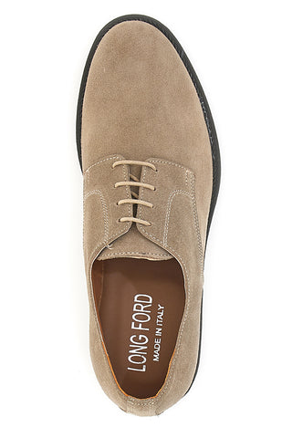 Beige Schnürschuhe aus echtem Leder Longford 600