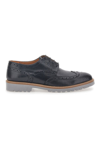Schwarze Schnürschuhe mit Longford 596-Nähten