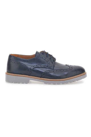 Blaue Schnürschuhe aus echtem Leder Longford 596