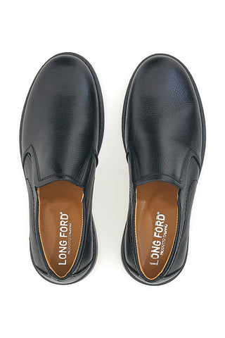 Longford 3 schwarze Echtleder-Loafer