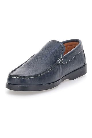 Mocassini Blu Vera Pelle Longford 101