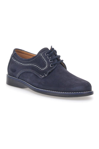 Longford 1 Blaue Schnürschuhe aus echtem Leder