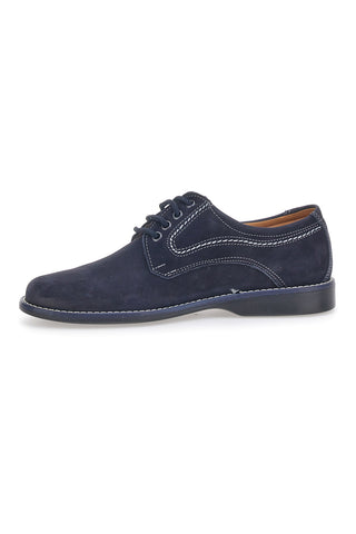 Longford 1 Blaue Schnürschuhe aus echtem Leder