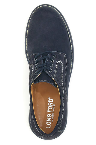 Longford 1 Blaue Schnürschuhe aus echtem Leder