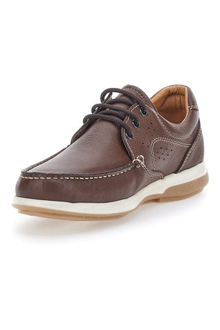 Braune Schnürschuhe aus echtem Leder Claremorris 620