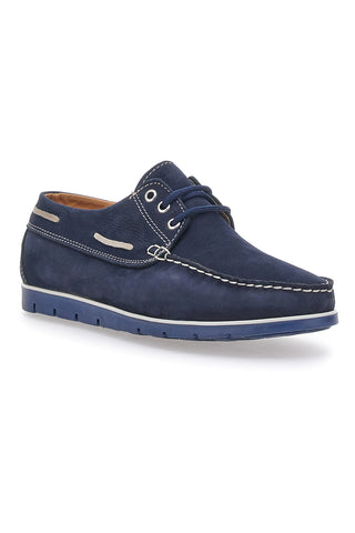 Blaue Schnürschuhe aus echtem Leder Claremorris 9