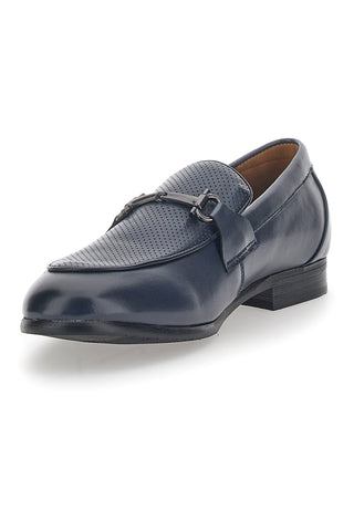 Elegante blaue Herren-Loafer Solo Soprani 41818