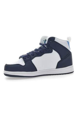 Weiße und blaue Mid-Cut-Sneaker Leone 37