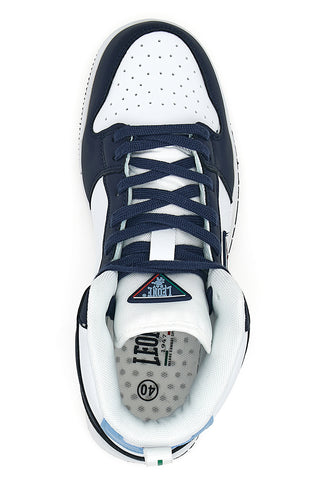 Weiße und blaue Mid-Cut-Sneaker Leone 37